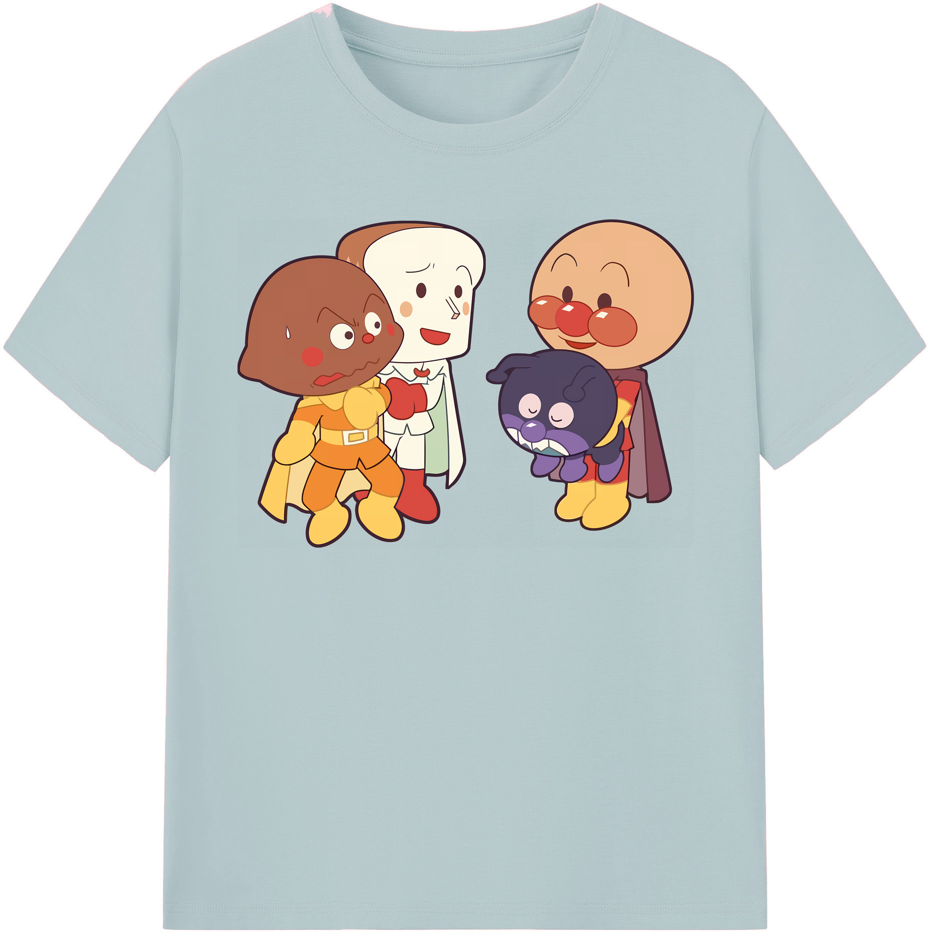 （画像用） アンパンマン Anpanman 綿100％半袖Tシャツ（フロントプリント）